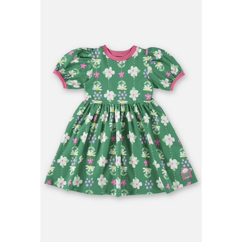 Vestido Infantil Up Baby  - Verde Floral